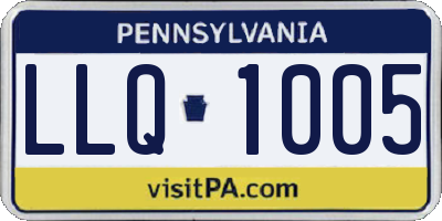 PA license plate LLQ1005