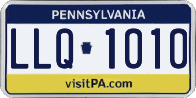 PA license plate LLQ1010