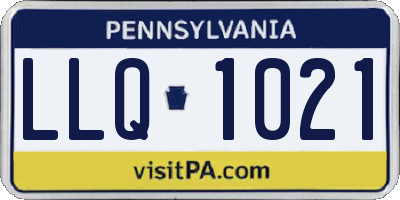 PA license plate LLQ1021