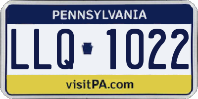 PA license plate LLQ1022