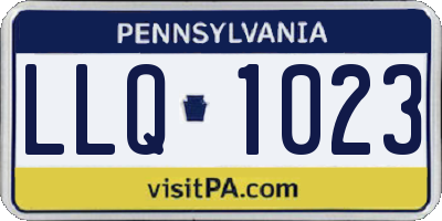 PA license plate LLQ1023