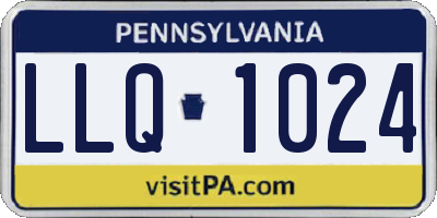 PA license plate LLQ1024