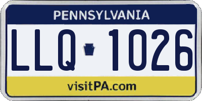 PA license plate LLQ1026