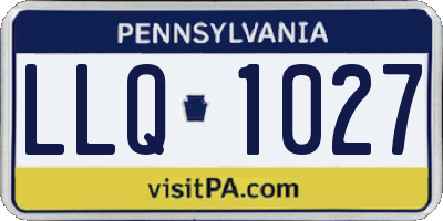 PA license plate LLQ1027