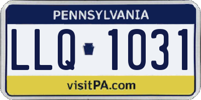 PA license plate LLQ1031