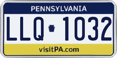 PA license plate LLQ1032