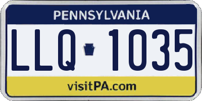 PA license plate LLQ1035