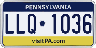 PA license plate LLQ1036