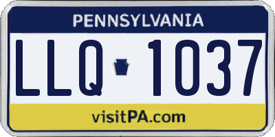 PA license plate LLQ1037