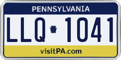 PA license plate LLQ1041
