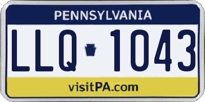 PA license plate LLQ1043