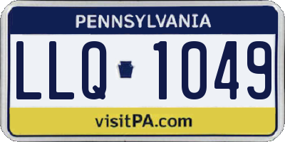 PA license plate LLQ1049