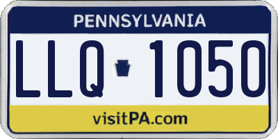 PA license plate LLQ1050