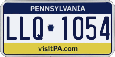 PA license plate LLQ1054