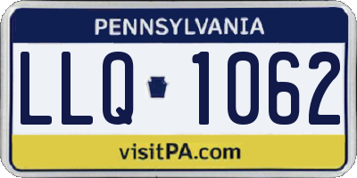 PA license plate LLQ1062