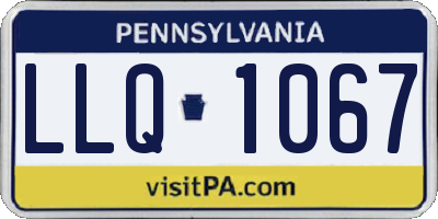 PA license plate LLQ1067
