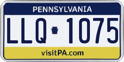 PA license plate LLQ1075