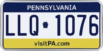 PA license plate LLQ1076