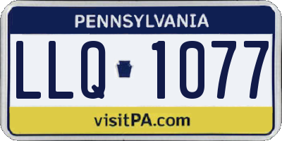 PA license plate LLQ1077