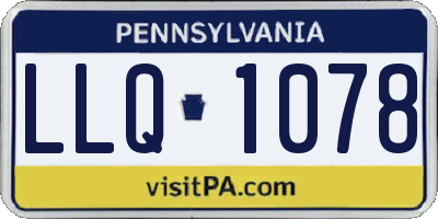 PA license plate LLQ1078