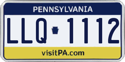 PA license plate LLQ1112