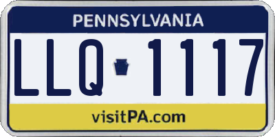 PA license plate LLQ1117