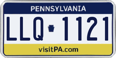 PA license plate LLQ1121