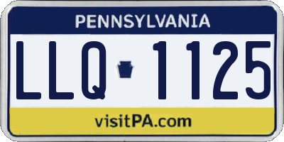 PA license plate LLQ1125