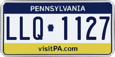 PA license plate LLQ1127