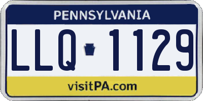 PA license plate LLQ1129