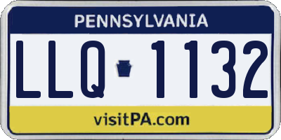 PA license plate LLQ1132