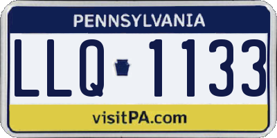 PA license plate LLQ1133