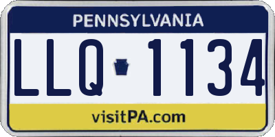 PA license plate LLQ1134