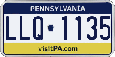 PA license plate LLQ1135