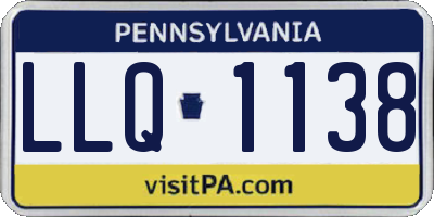 PA license plate LLQ1138