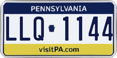 PA license plate LLQ1144