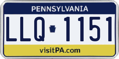 PA license plate LLQ1151