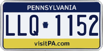 PA license plate LLQ1152