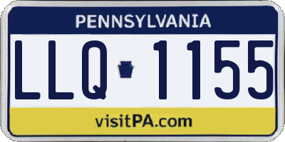 PA license plate LLQ1155