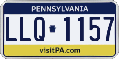 PA license plate LLQ1157