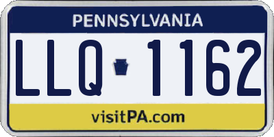 PA license plate LLQ1162