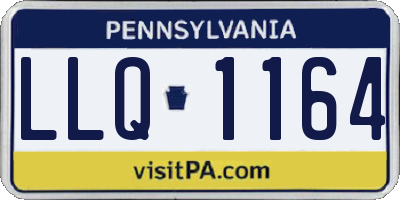PA license plate LLQ1164