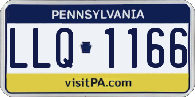 PA license plate LLQ1166