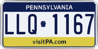 PA license plate LLQ1167
