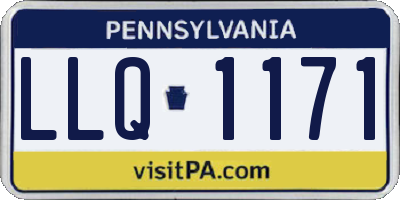 PA license plate LLQ1171