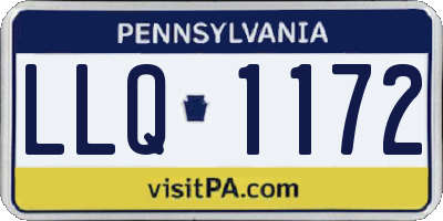 PA license plate LLQ1172