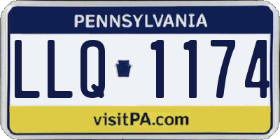 PA license plate LLQ1174