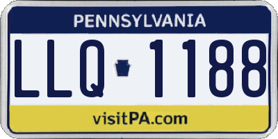 PA license plate LLQ1188