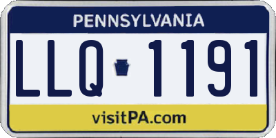 PA license plate LLQ1191