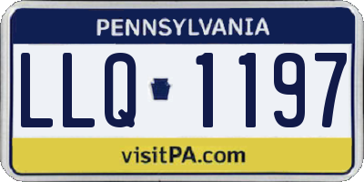 PA license plate LLQ1197
